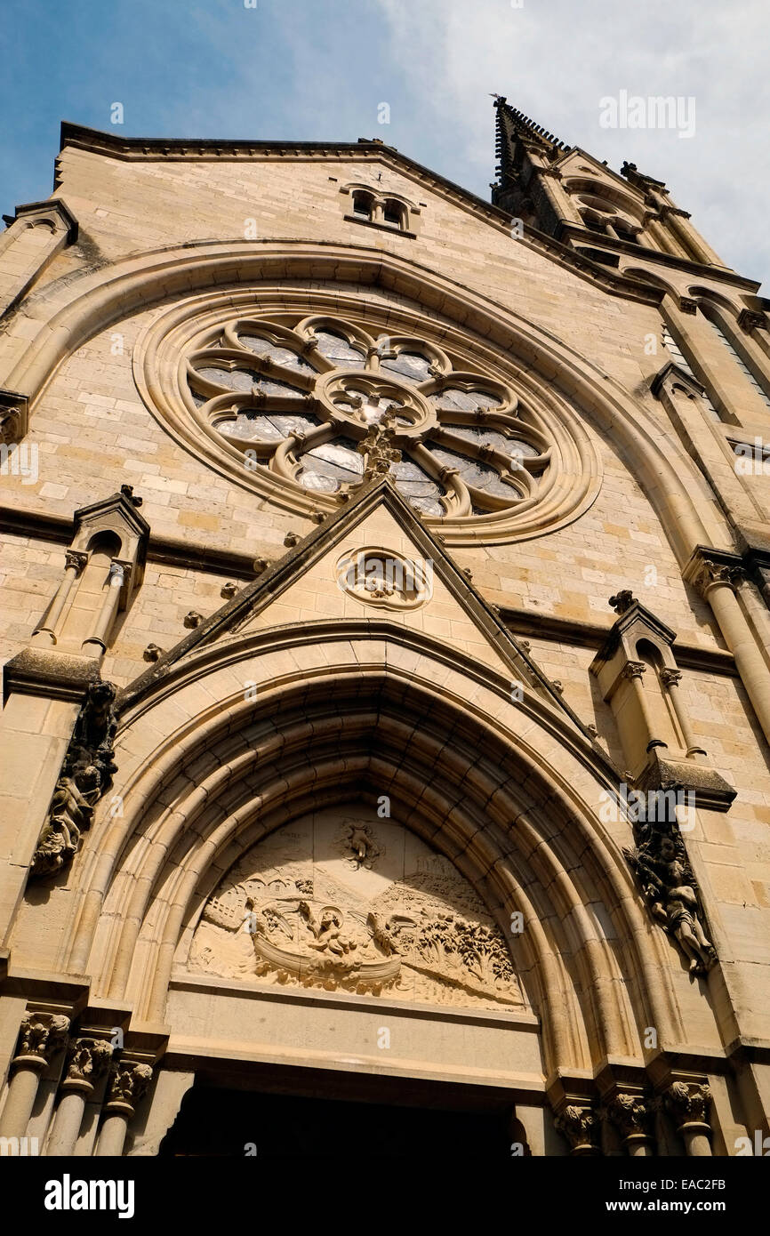 Façade de l'Église Saint-Antonin-Noble-Val département Tarn Midi-Pyrenees South West France UE Union Européenne Europe Banque D'Images