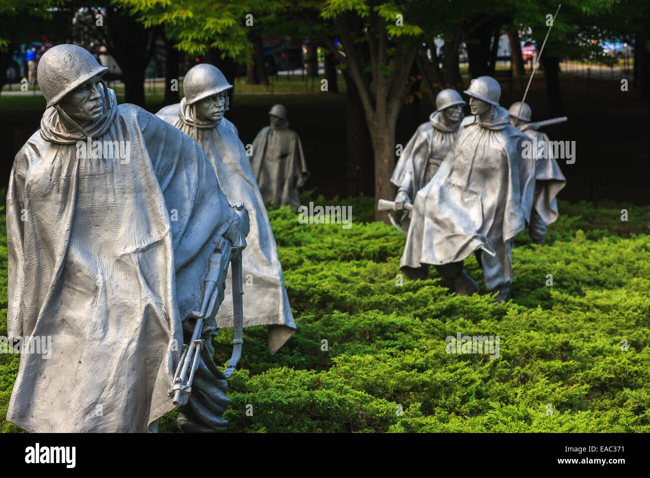 Le Korean War Veterans Memorial est situé à Washington, D.C.'s West Potomac Park, au sud-est de la Lincoln Memorial et juste Banque D'Images