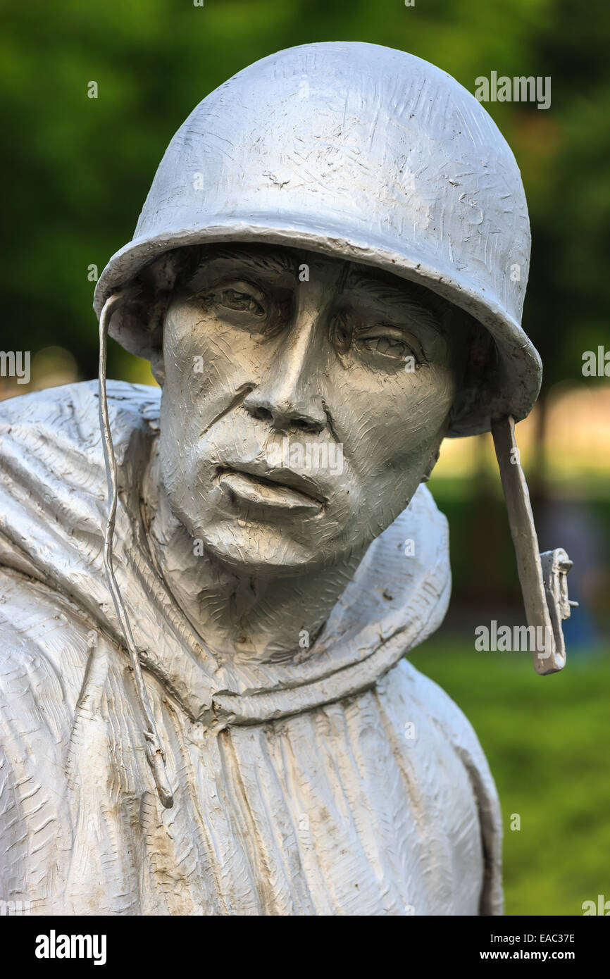 Le Korean War Veterans Memorial est situé à Washington, D.C.'s West Potomac Park, au sud-est de la Lincoln Memorial et juste Banque D'Images