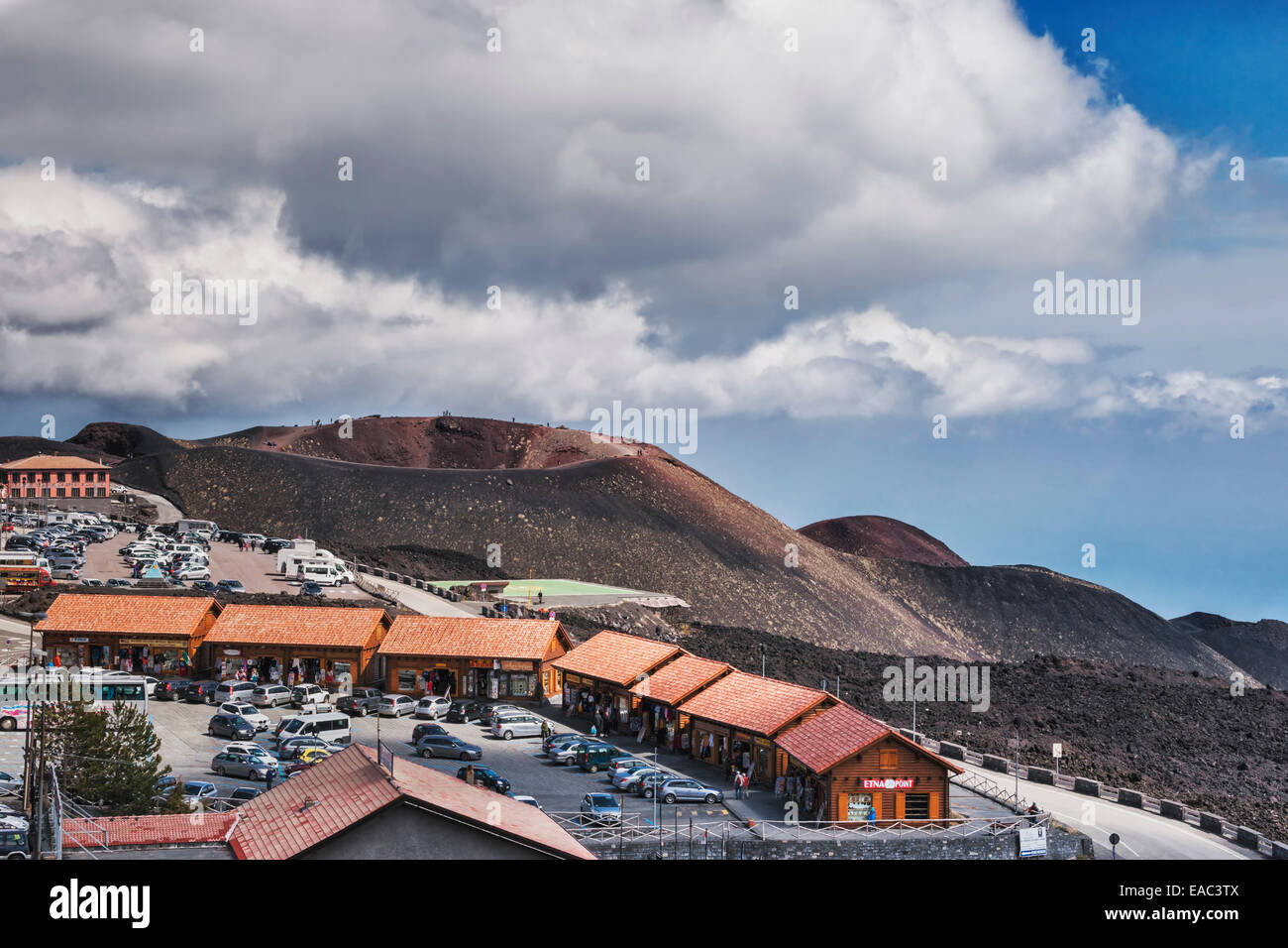 Monte Silvestri Inferiore sur le côté sud de l'Etna, en Sicile, Italie, Europe Banque D'Images