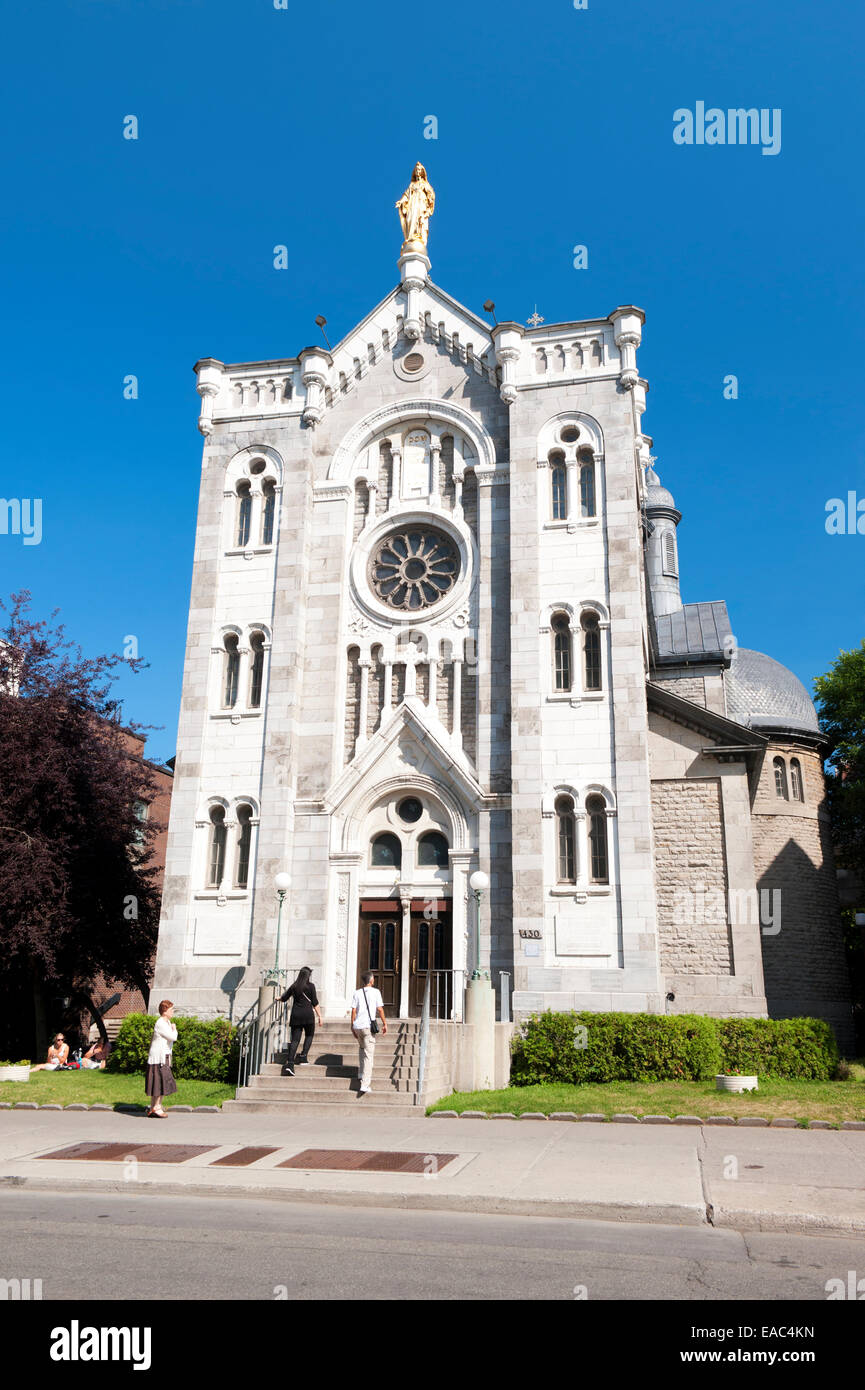 Notre Dame de Lourdes Chapelle, Montréal, province de Québec, Canada. Banque D'Images