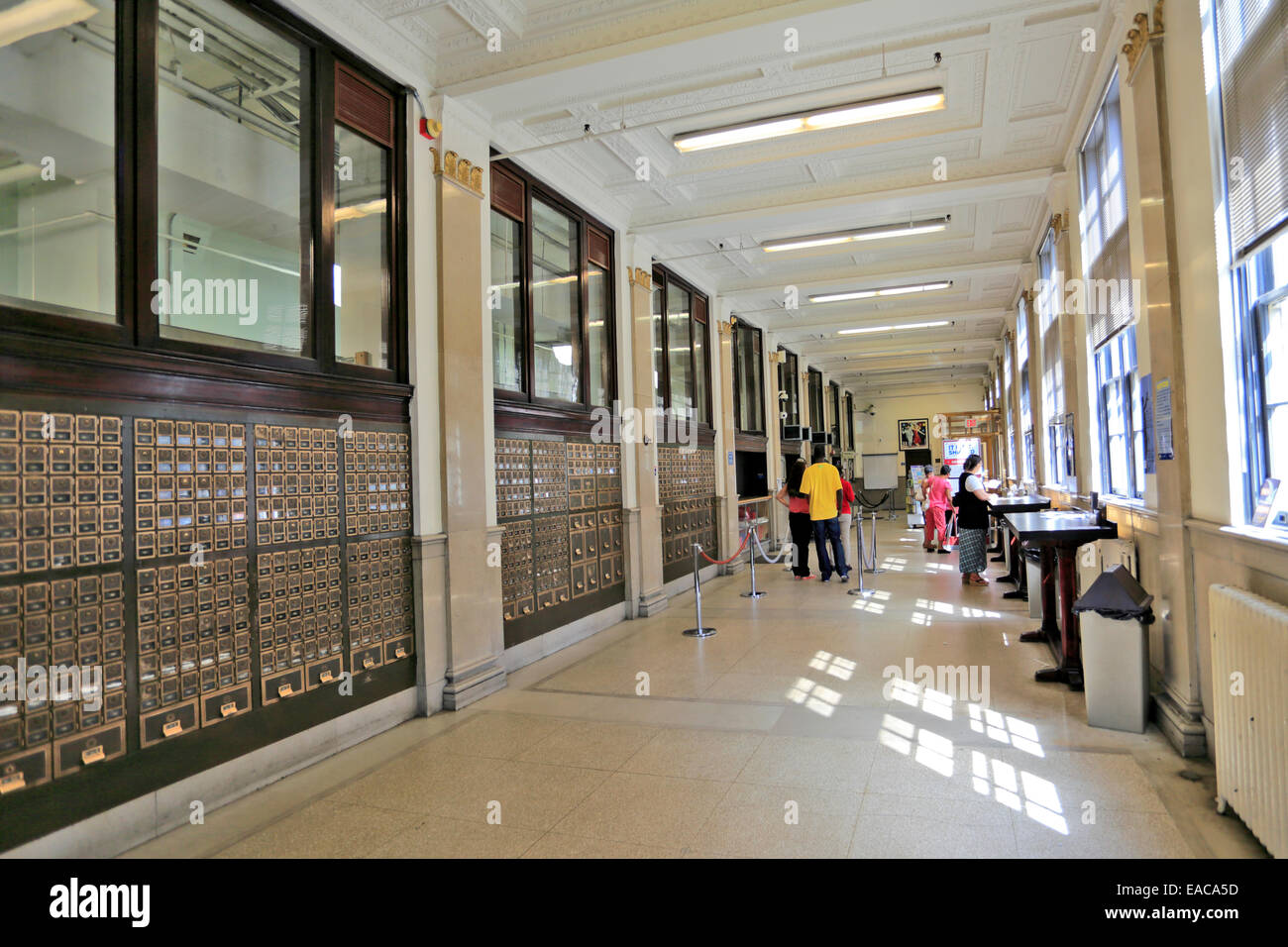 Hall de l'Office de poste Yonkers New York Banque D'Images