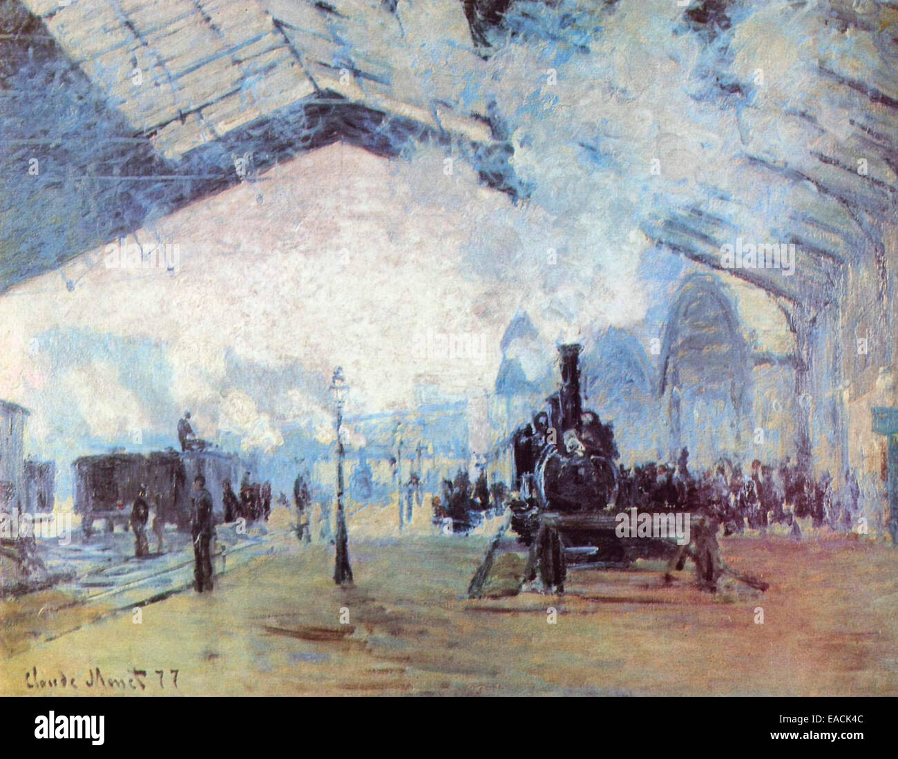 La gare Saint Lazare, Paris, 1877, Claude Monet Banque D'Images