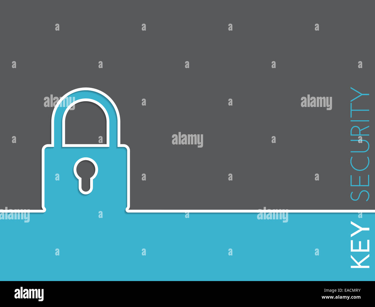 Arrière-plan de sécurité simple cadenas avec design en bleu et gris Banque D'Images