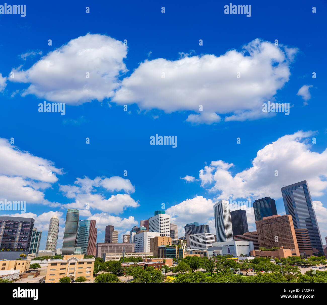 Toits de Houston au Texas du sud US USA Banque D'Images