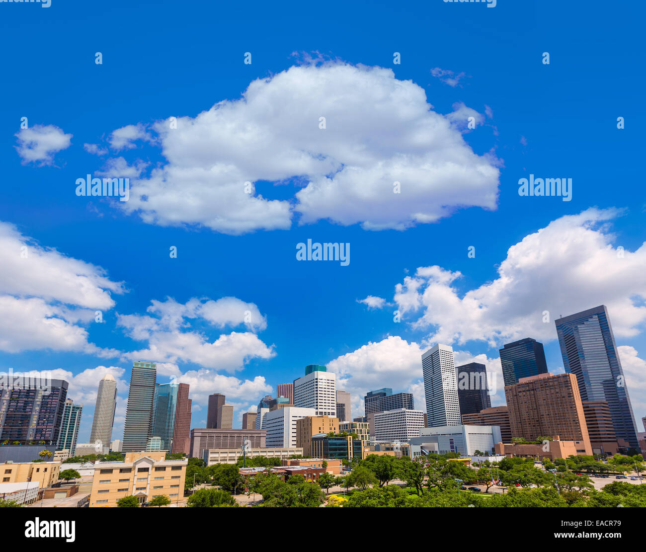 Toits de Houston au Texas du sud US USA Banque D'Images