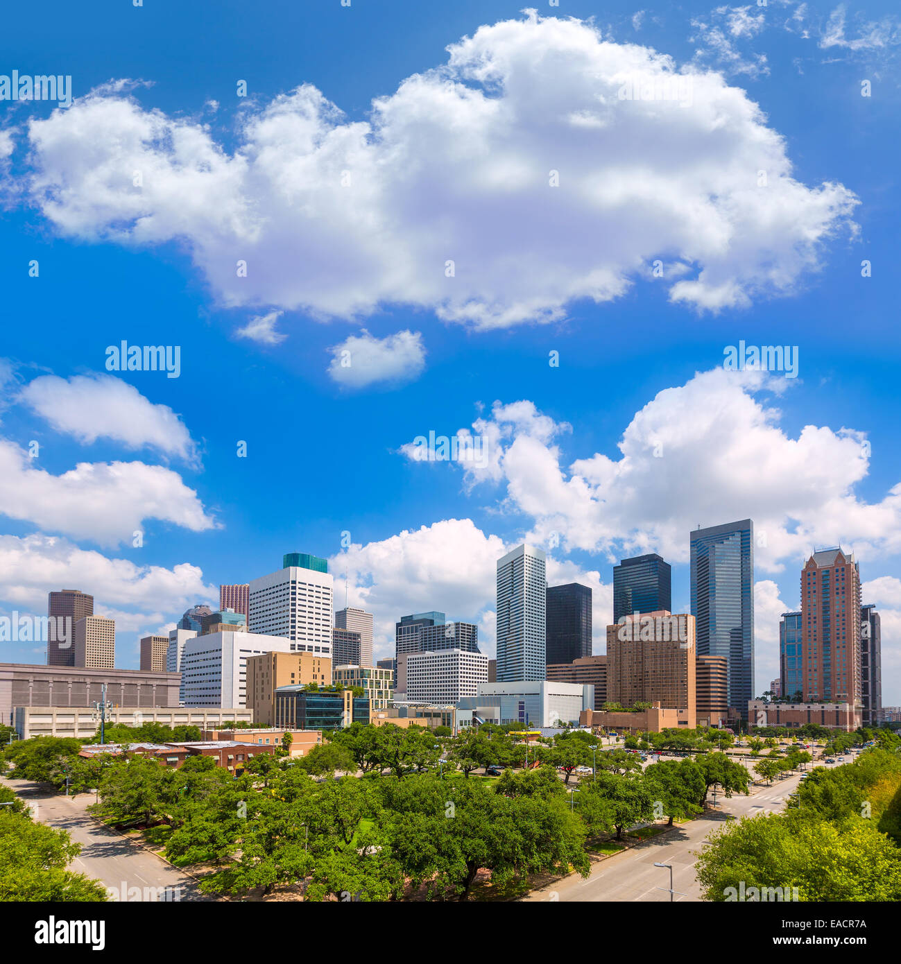 Toits de Houston au Texas du sud US USA Banque D'Images