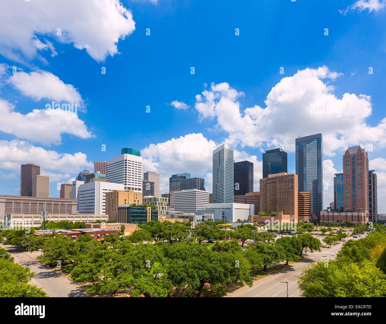 Toits de Houston au Texas du sud US USA Banque D'Images