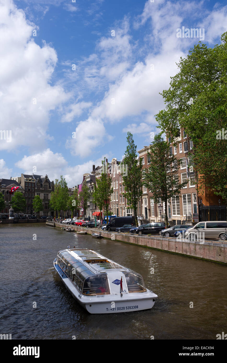 Canaux dans le centre d'Amsterdam, Hollande Banque D'Images