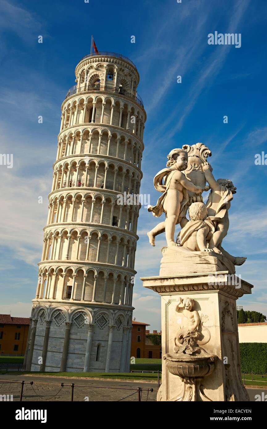 La tour penchée de Pise, Pise, province de Pise, toscane, italie Banque D'Images