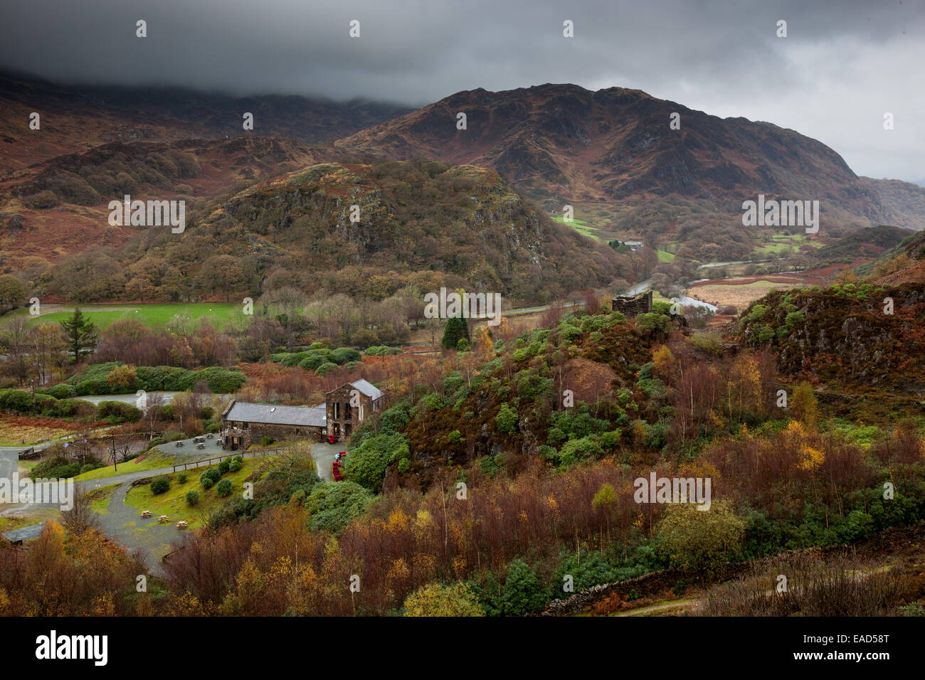 Sygun Copper Mines et Dinas Emrys, Beddgelert Gwynedd, près de galles Banque D'Images