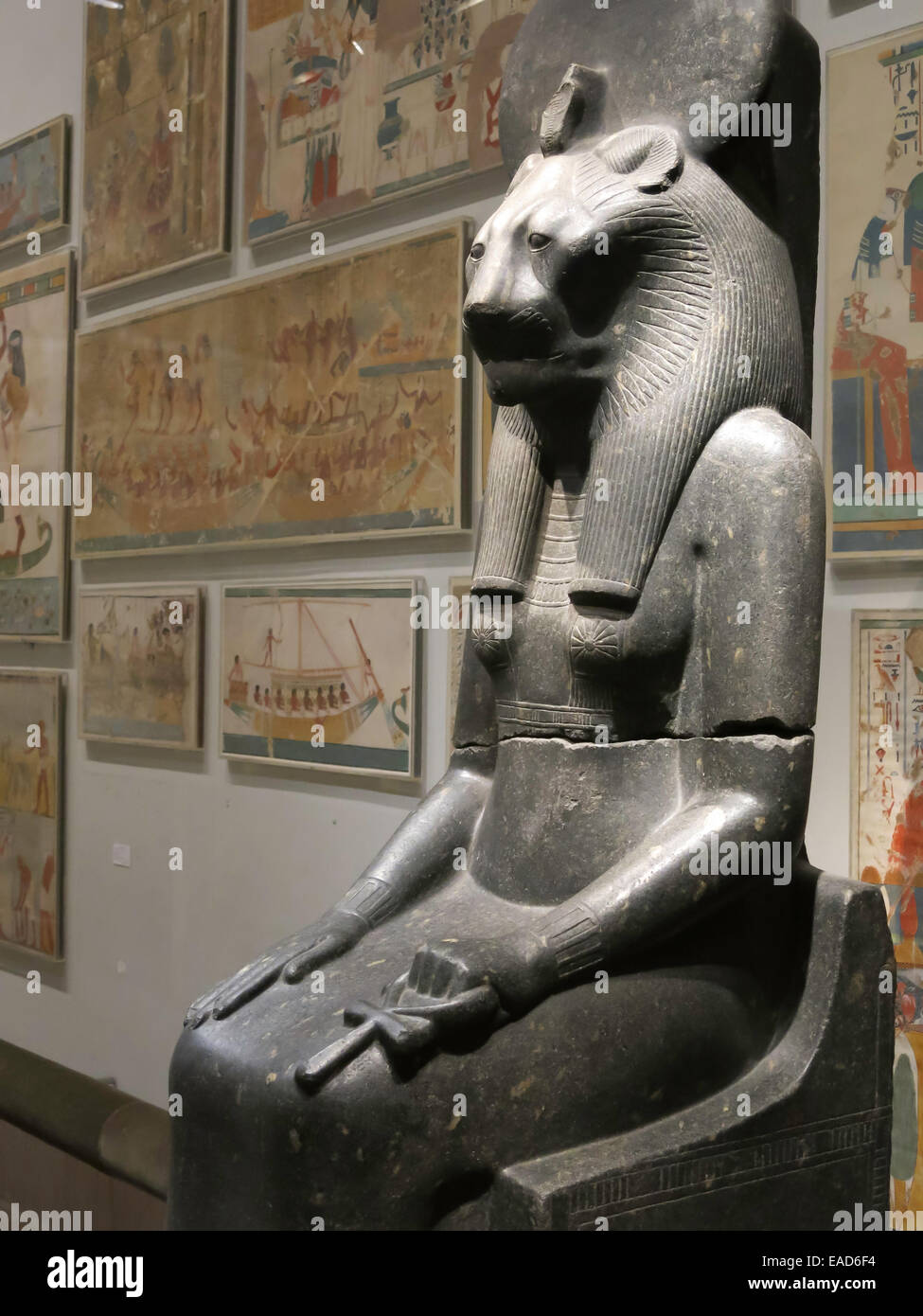 Statue de la déesse égyptienne Sakhmet, Metropolitan Museum of Art, New York, USA Banque D'Images