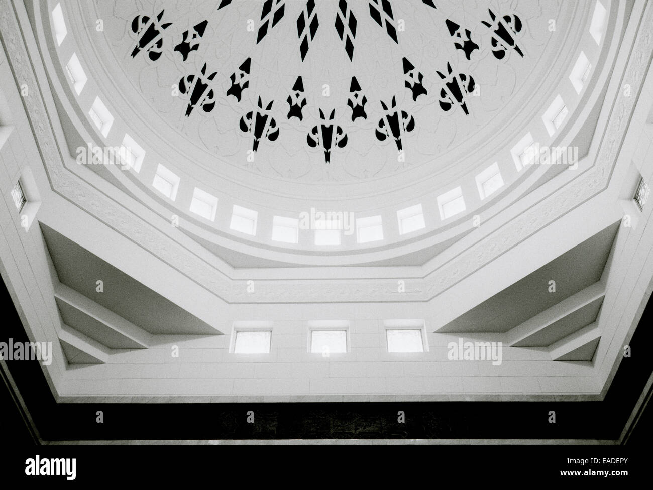 Abstract design art islamique dans la mosquée Baitul Ihsan à Jakarta en Java en Indonésie en Asie du Sud-Est Extrême-Orient. L'Islam voyage religieux musulmans Banque D'Images