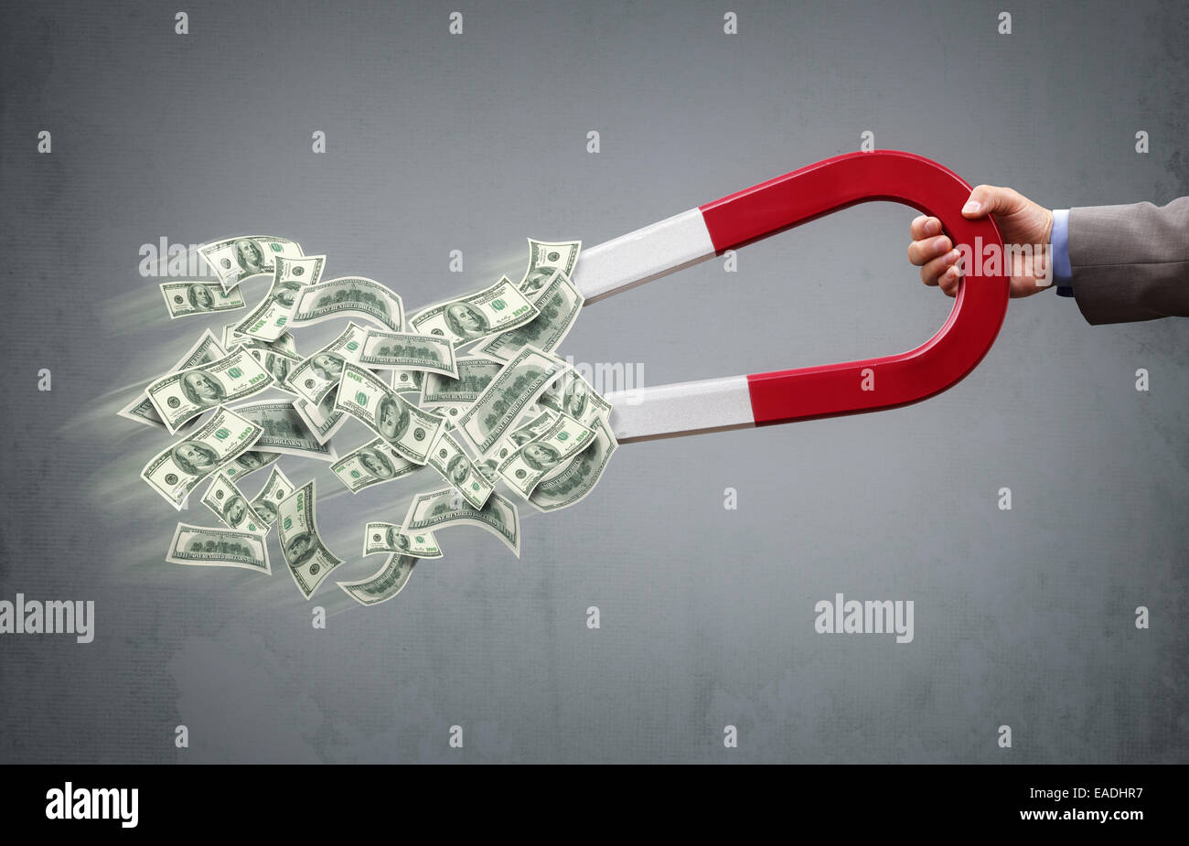 Aimant l’argent Banque D'Images