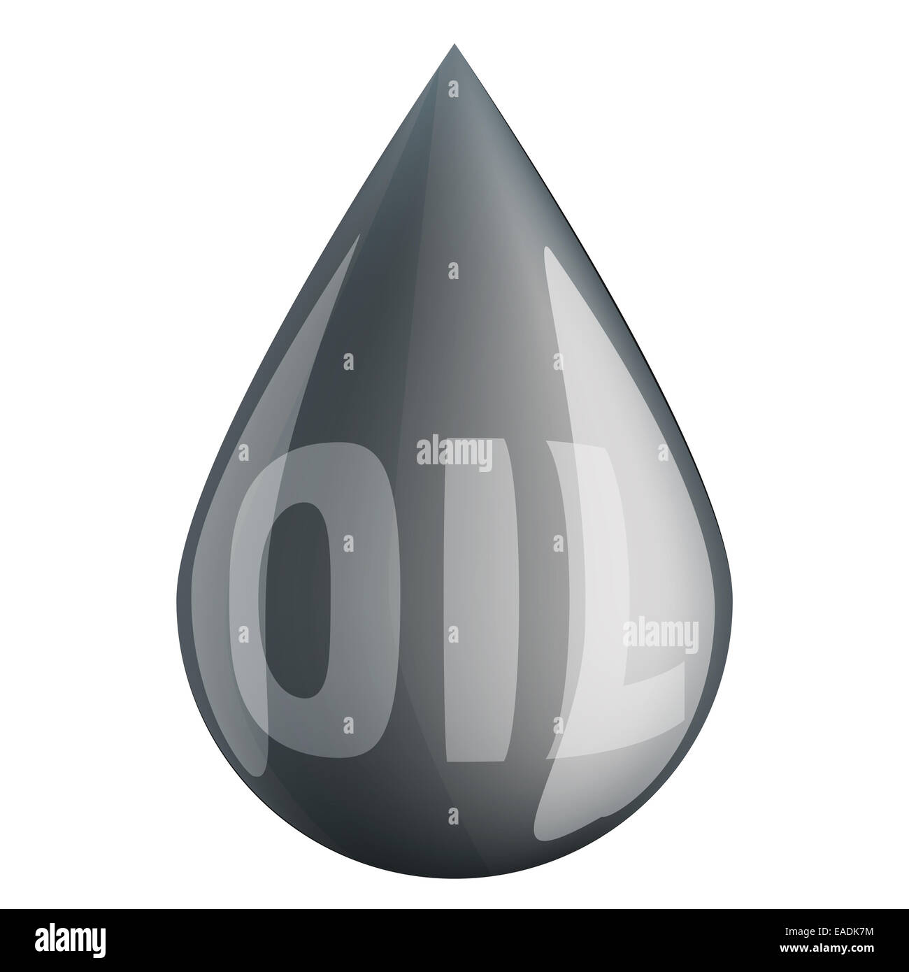 Symbole de la goutte noire de pétrole Banque D'Images
