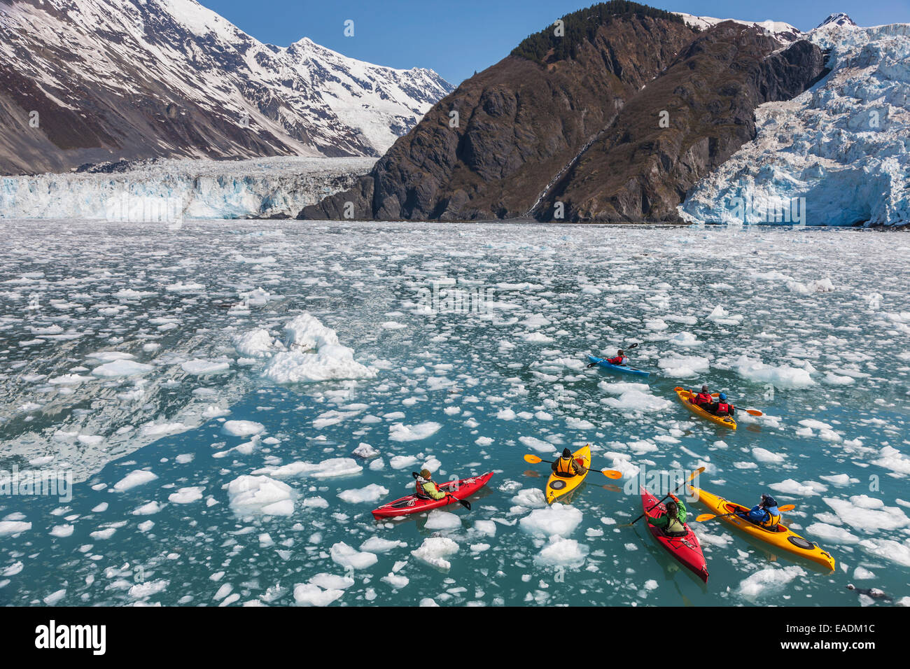 Alaska Glacier,kayak,aventure, Banque D'Images