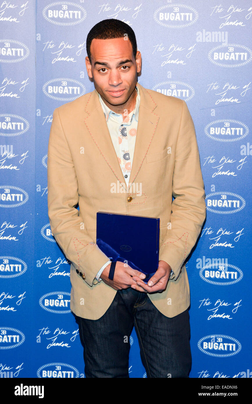 Londres, Royaume-Uni. 11 novembre, 2014. Ben Bailey Smith - Comédien / rappeur arrive sur le tapis bleu de la 'Mr Wolfgang Durheimer Président de Bugatti lance la première Boutique Style Bugatti à 24-26 Brompton Rd, London. Credit : Voir Li/Alamy Live News Banque D'Images