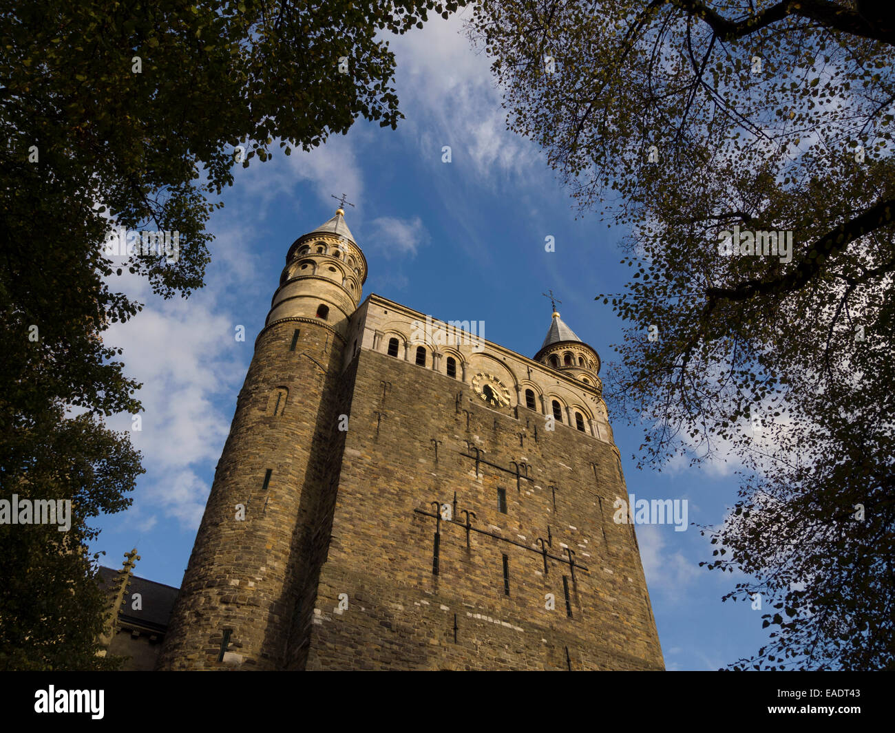 Basilique Notre Dame à l'extérieur de l'église romane à Maastricht, aux Pays-Bas Banque D'Images