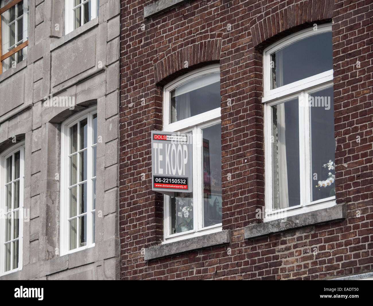 À vendre ouvrir une fenêtre Appartement à Maastricht, aux Pays-Bas, en Europe Banque D'Images