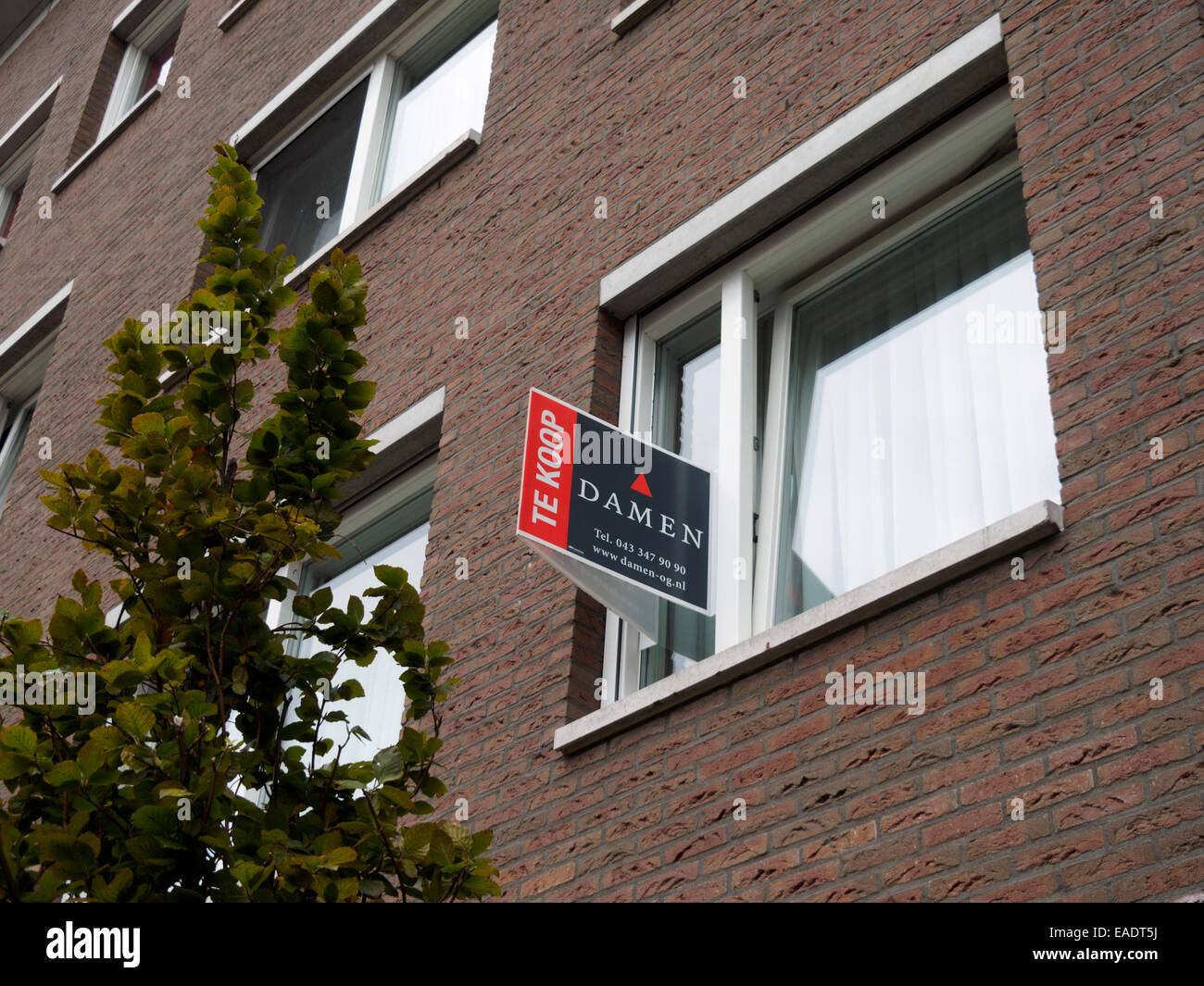 À vendre ouvrir une fenêtre Appartement à Maastricht, aux Pays-Bas, en Europe Banque D'Images