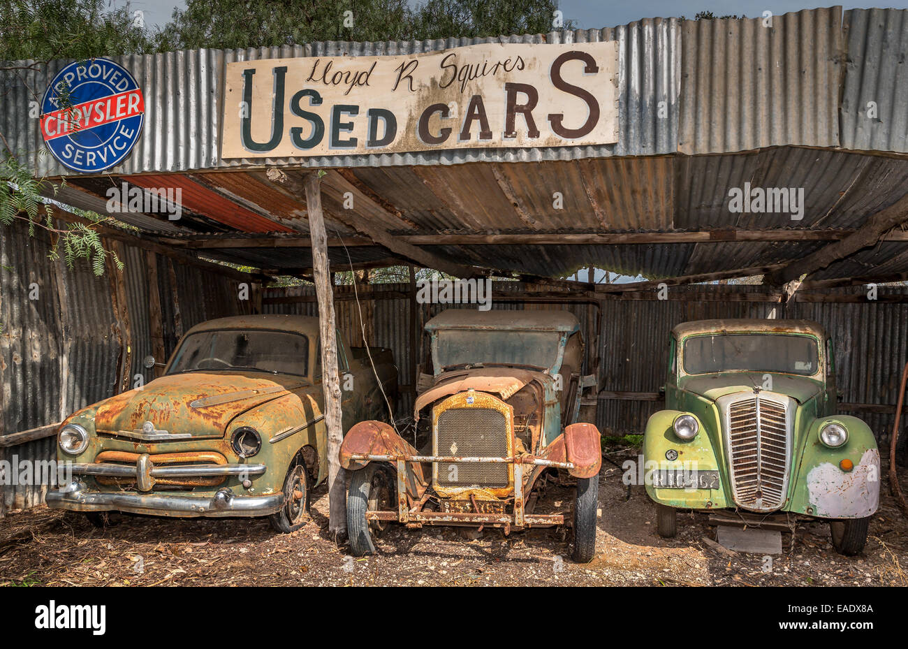 Voiture Vintage store, vieux village des pionniers de Tailem Bend, le sud de l'Australie, l'Australie Banque D'Images