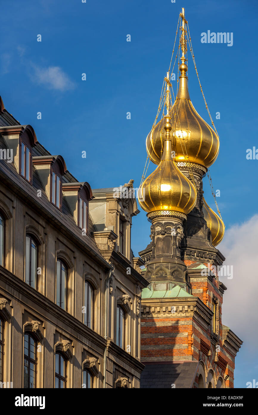 L'Église d'Alexandre Nevsky, l'église orthodoxe russe, Copenhague, Danemark Banque D'Images