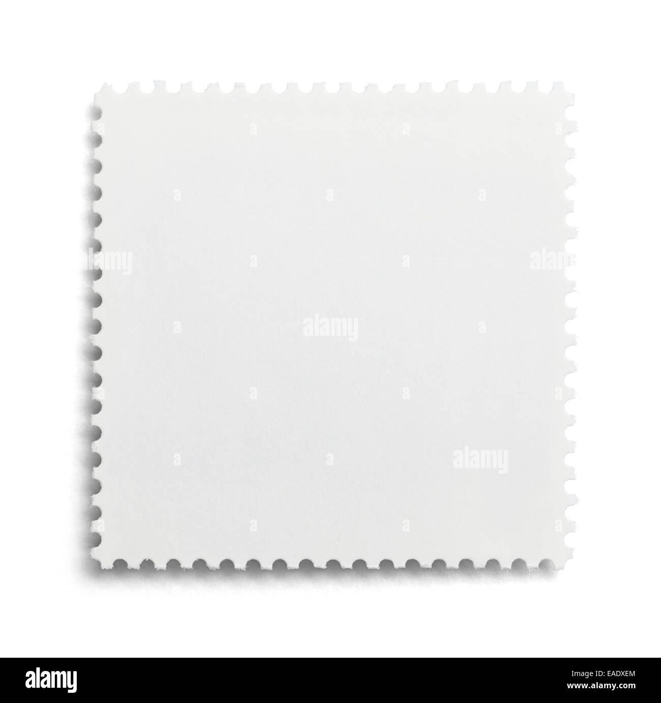 Lettre vierge Stamp avec copie espace isolé sur fond blanc. Banque D'Images