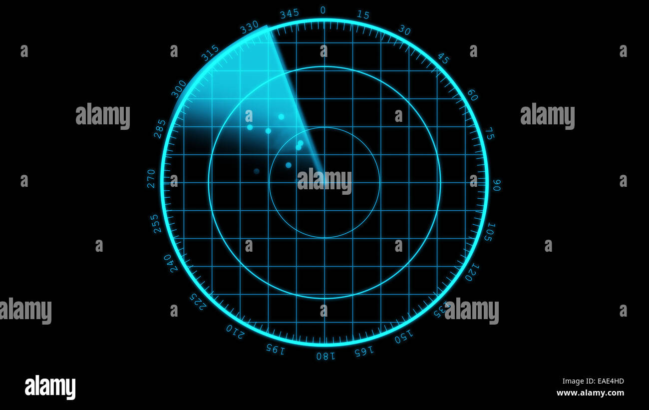 Affichage écran radar moderne. Scanner de vol Photo Stock - Alamy