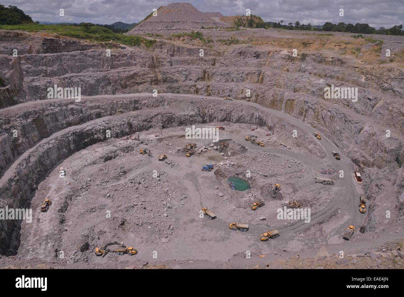 Koidu '1', une partie de mine de diamants diamond Company Ltd. de Koidu, Projet de la kimberlite de Koidu, Koidu, Koidu-Sefadu, chefferie Tankoro Banque D'Images