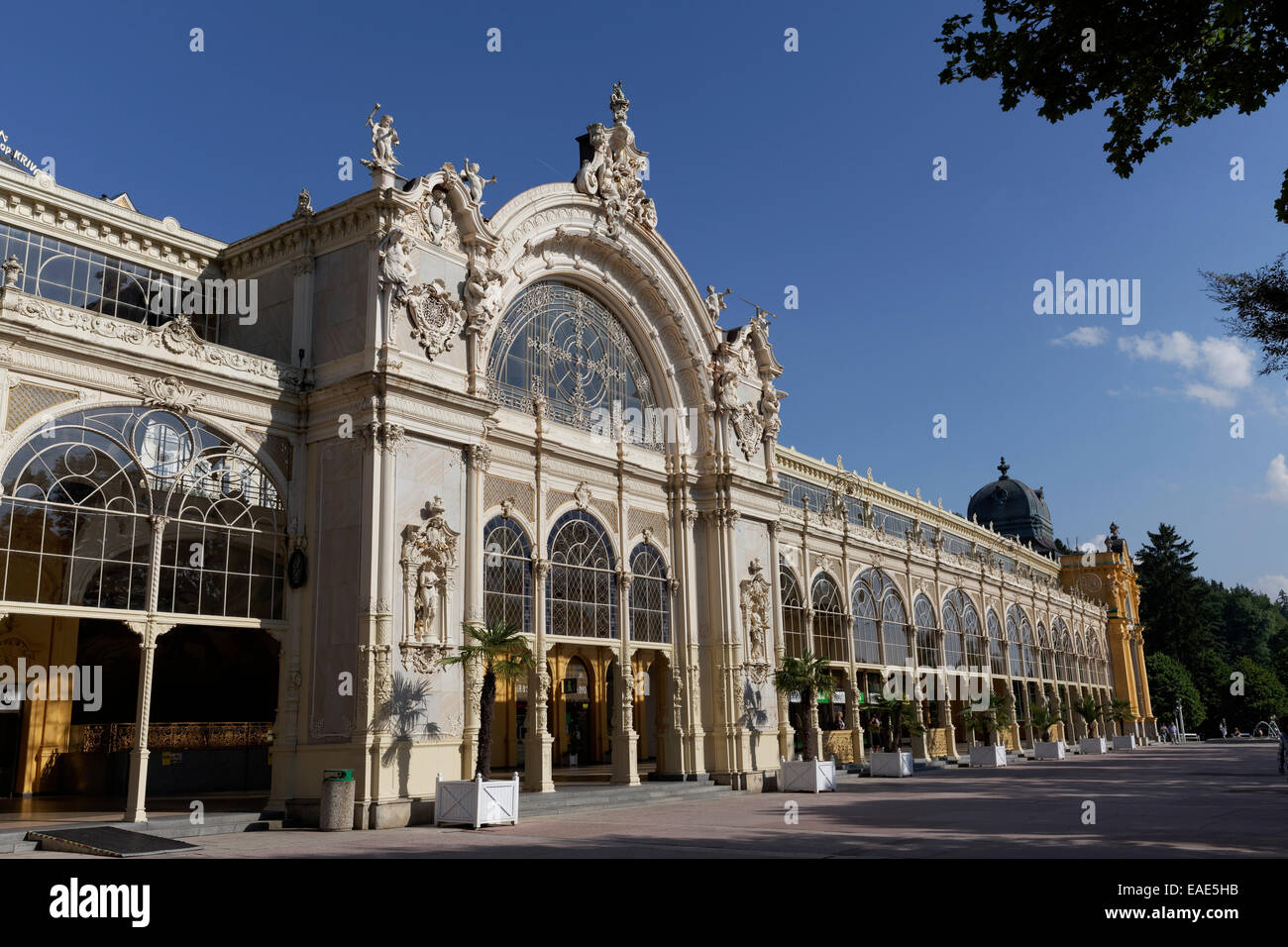 Nouvelle Colonnade, Nová kolonáda, Mariánské Lázně, Région de Karlovy Vary, en Bohême, République Tchèque Banque D'Images