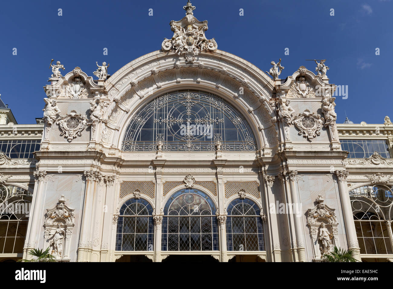 Nouvelle Colonnade, Nová kolonáda, Mariánské Lázně, Région de Karlovy Vary, en Bohême, République Tchèque Banque D'Images