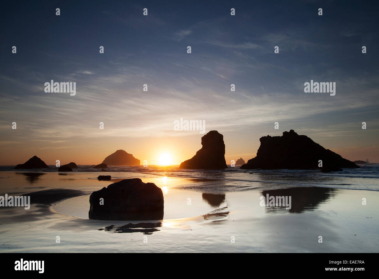 Plage sur la côte sud de l'oregon, bandon, Oregon, united states Banque D'Images