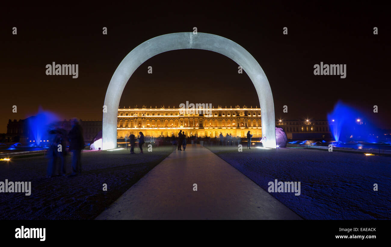 Château de Versailles par nuit Banque D'Images