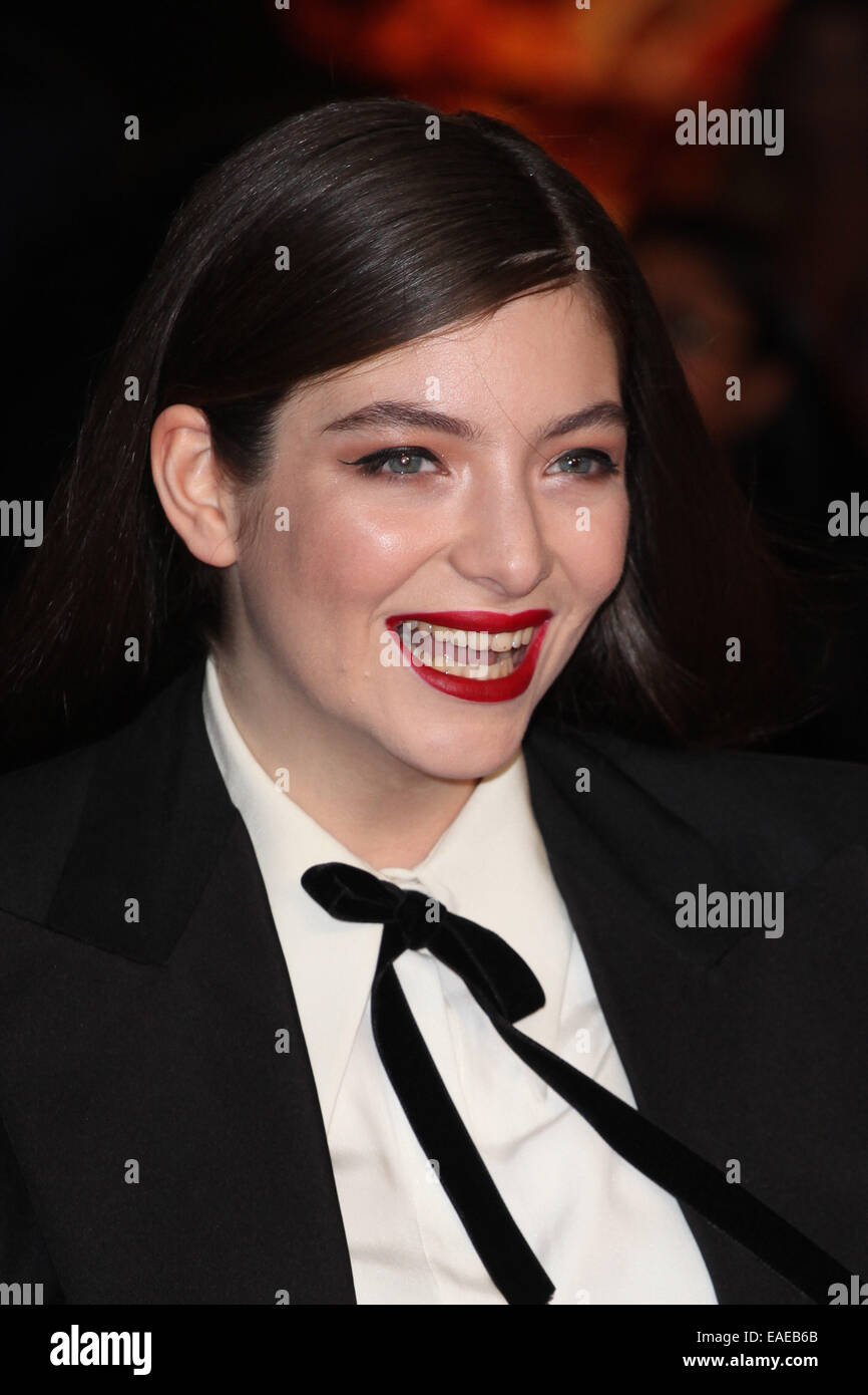 Lorde arrivant pour la première mondiale de 'The Hunger Games : Clarak Partie 1" à l'Odeon Leicester Square, Londres. 10/11/2014/photo alliance Banque D'Images