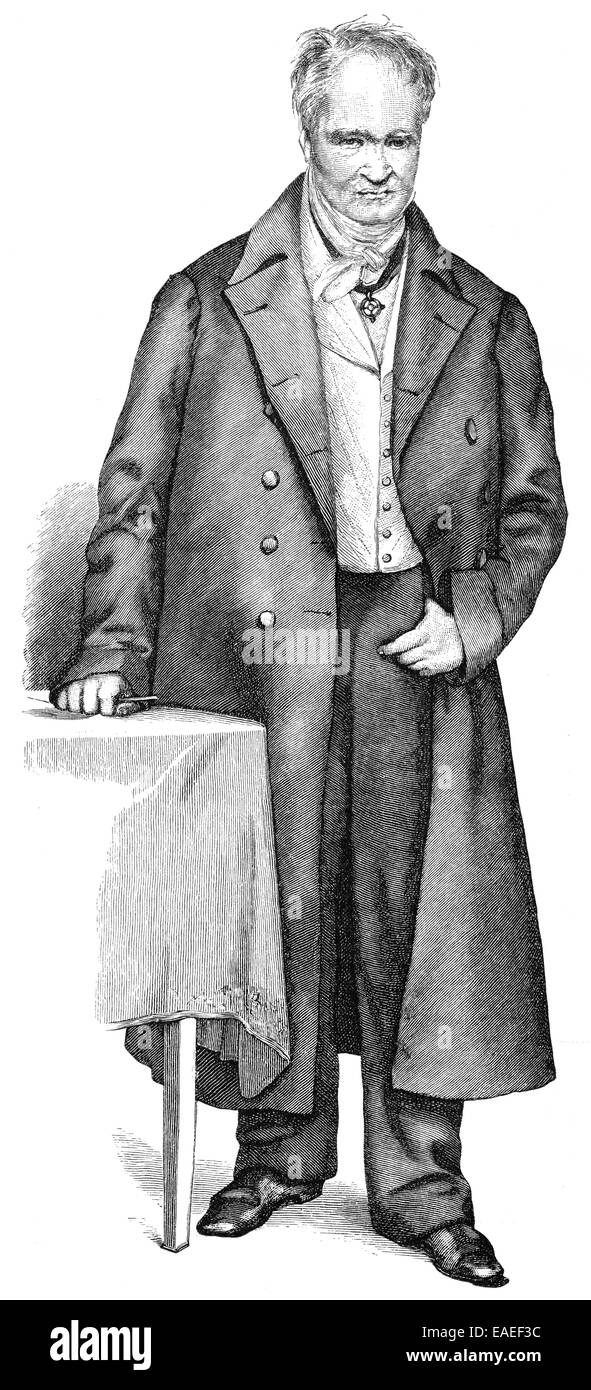 Friedrich Wilhelm Heinrich Alexander von Humboldt, 1769 - 1859, un naturaliste allemand, Heinrich Friedrich Wilhelm von Portrait Al Banque D'Images