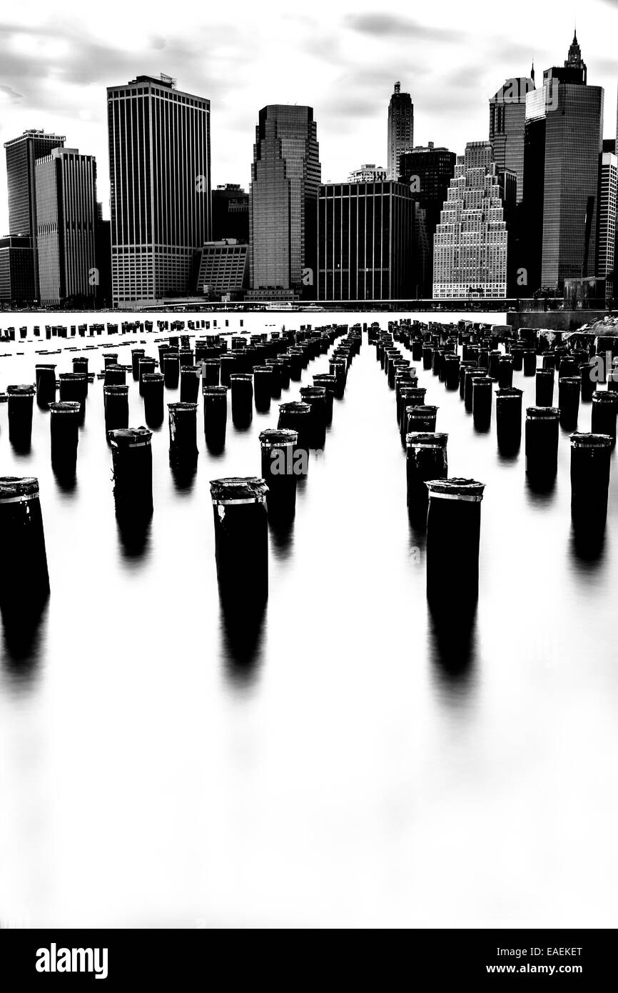 Vues de la nuit de New York City, USA Banque D'Images