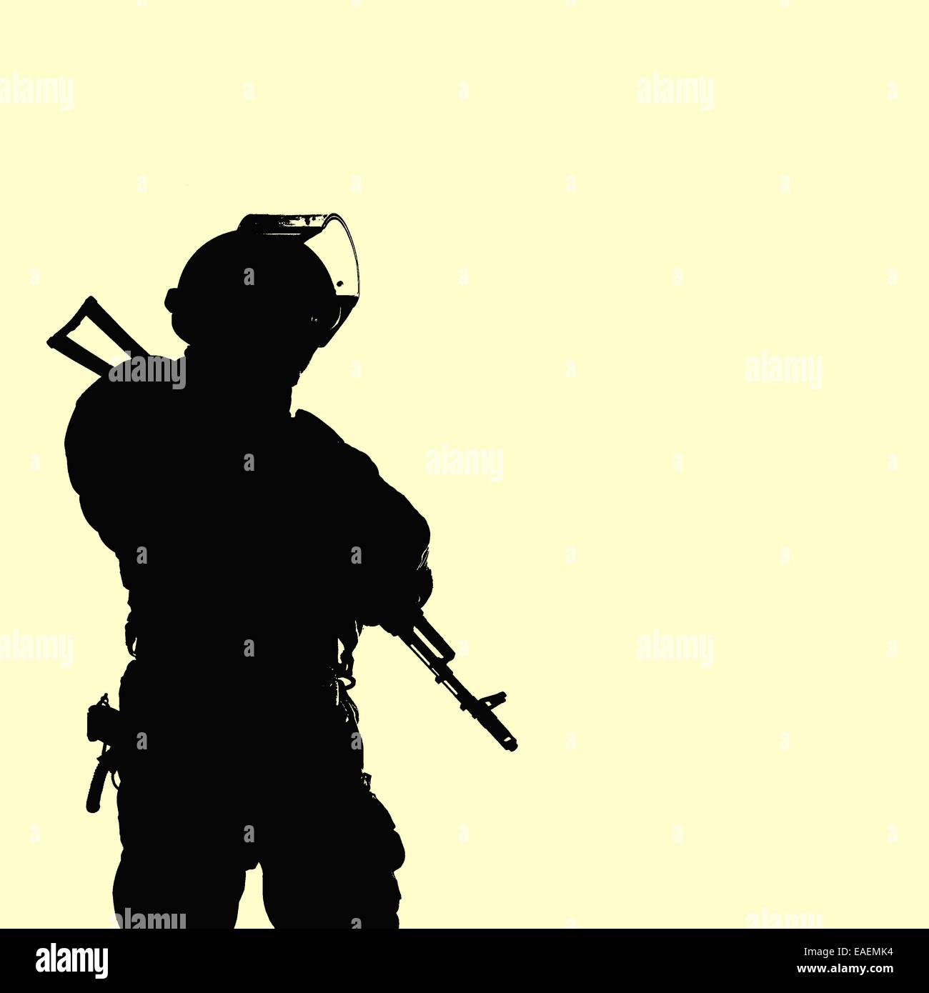 Agent de police avec des armes Banque D'Images