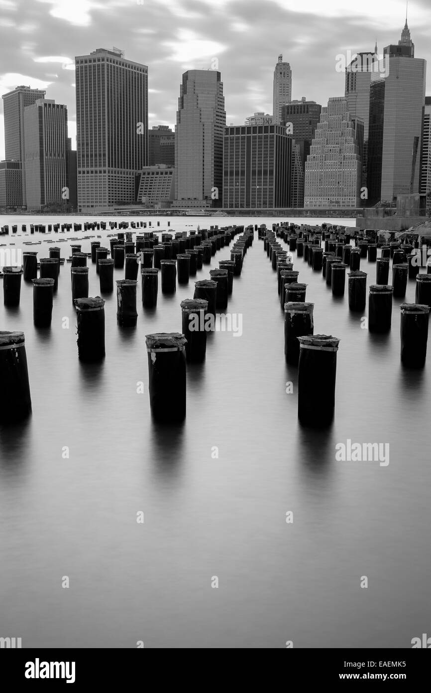 Vues de la nuit de New York City, USA Banque D'Images