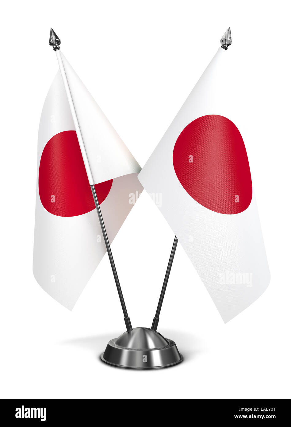 Japon - drapeaux miniatures. Banque D'Images