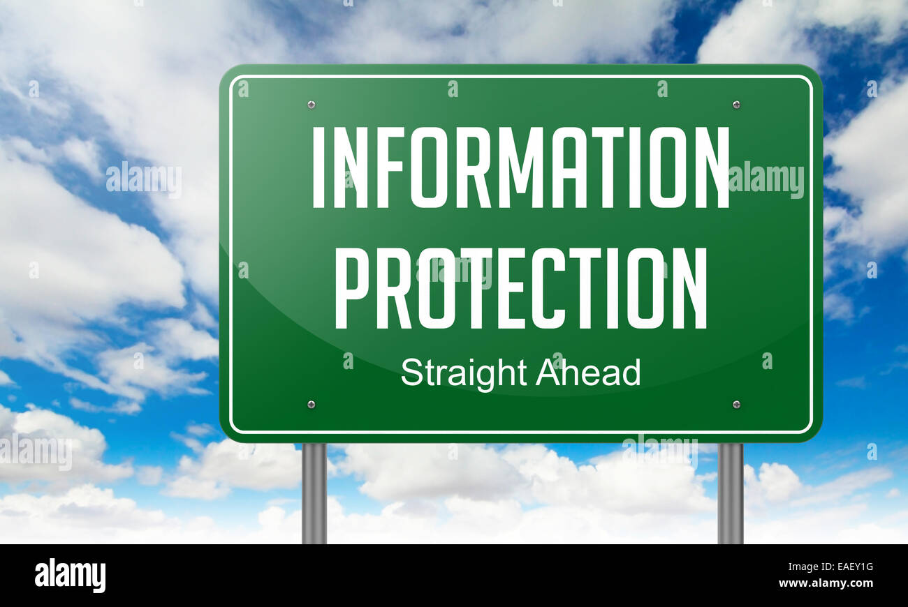La protection de l'information sur la balise. Banque D'Images