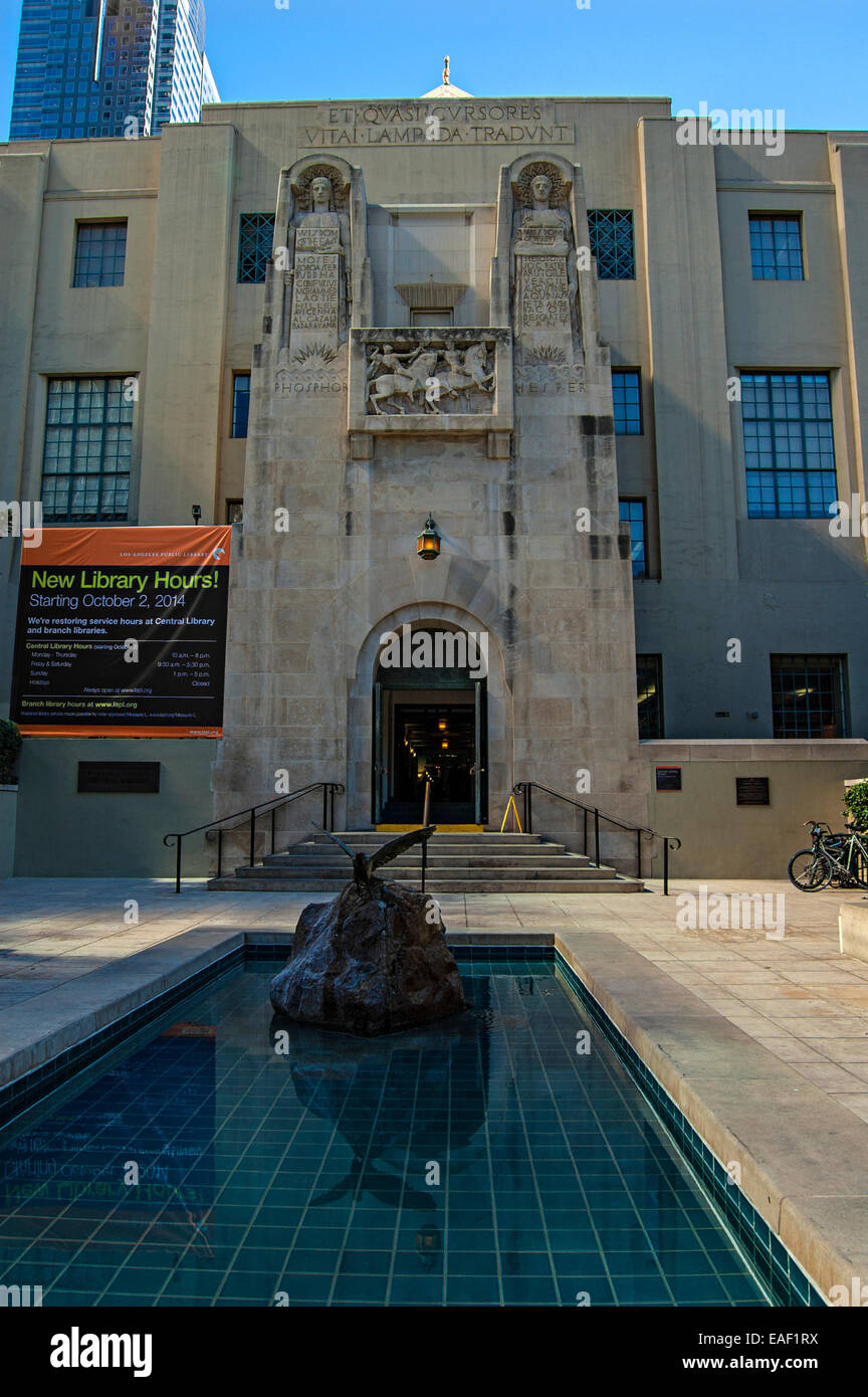 La Bibliothèque centrale de Los Angeles, Los Angeles, Californie, USA Banque D'Images