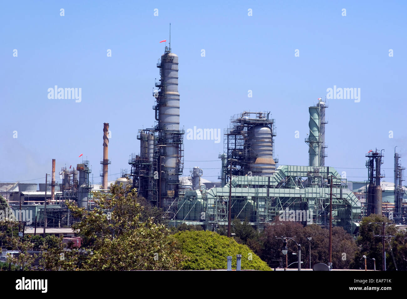 Raffinerie de pétrole en El Segundo, CA Banque D'Images