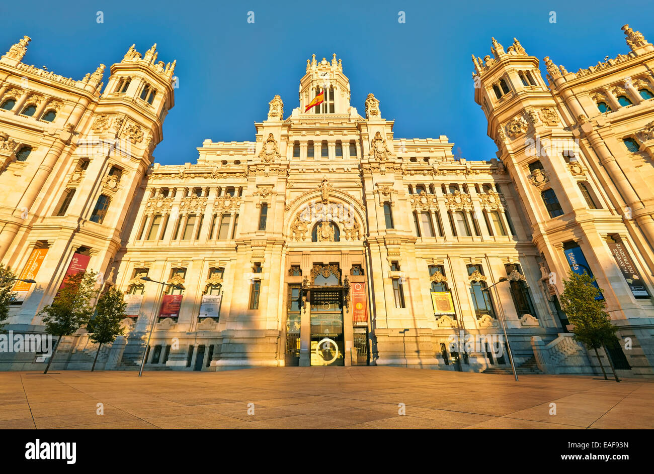 Mairie de Madrid à son nouvel emplacement, la Cybèle Palace, anciennement le Palais de la Communication, une fois le siège de la posta Banque D'Images