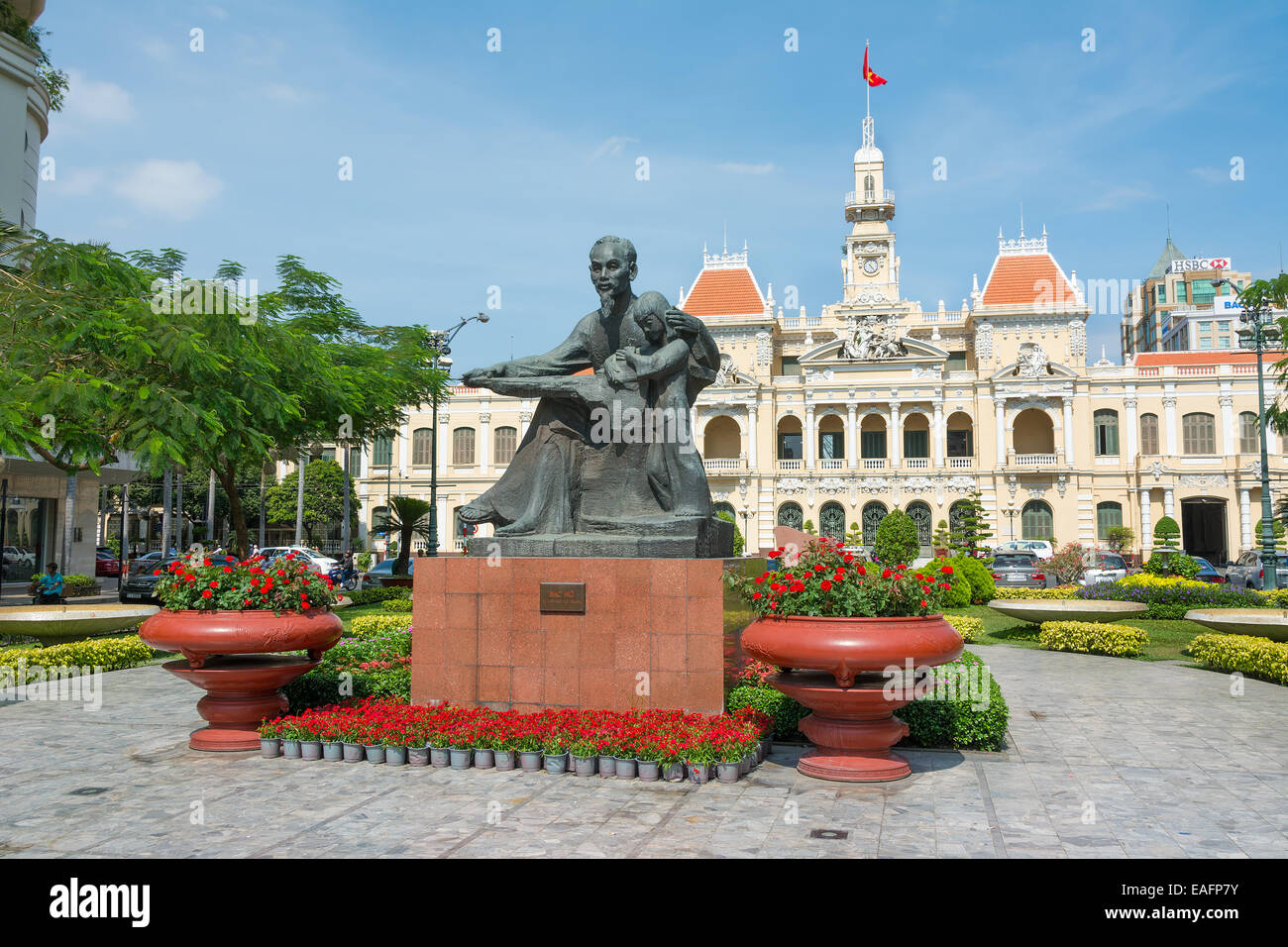 L'Hôtel de Ville d'Ho Chi Minh City Saigon Vietnam Asie du sud-est. Banque D'Images