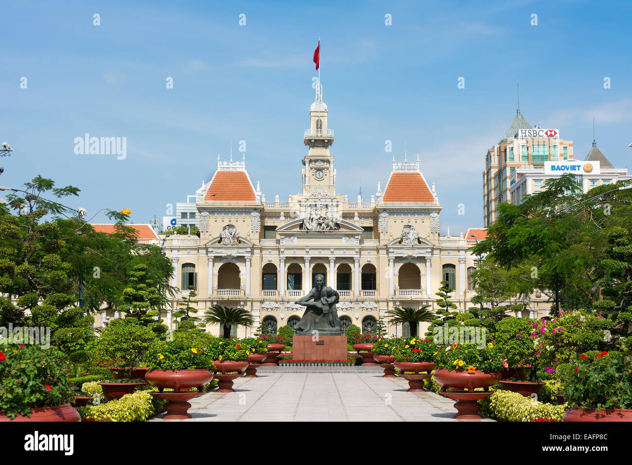 L'Hôtel de Ville d'Ho Chi Minh City Saigon Vietnam Asie du sud-est. Banque D'Images