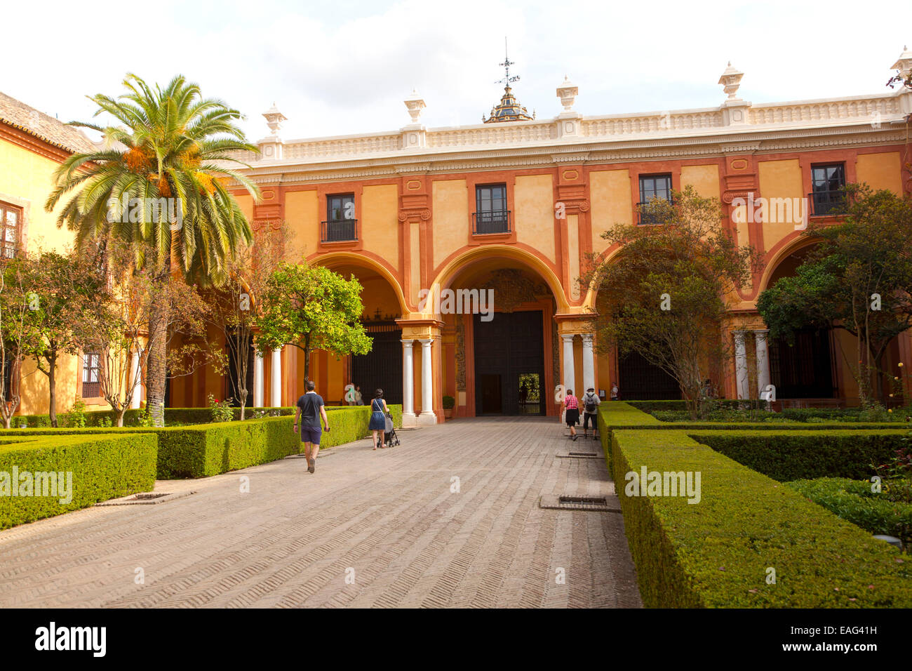 Palais du Roi Carlos la cinquième, palais de l'Alcazar, Séville, Espagne Banque D'Images