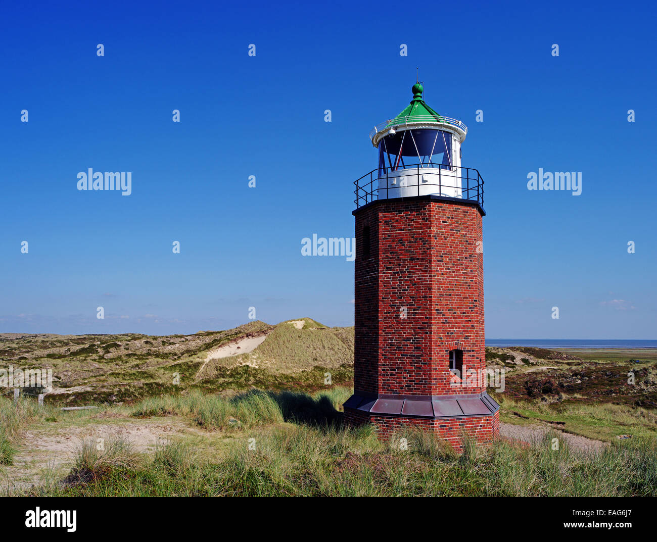 Ancien phare de Kampen, l'île de Sylt, Schleswig-Holstein, Allemagne Banque D'Images