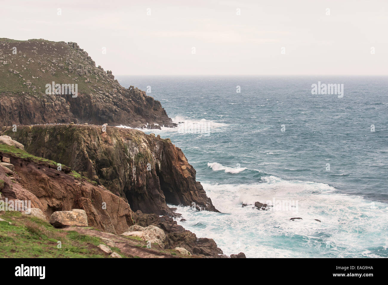 La côte sauvage près de Lands End en Cornouailles Banque D'Images