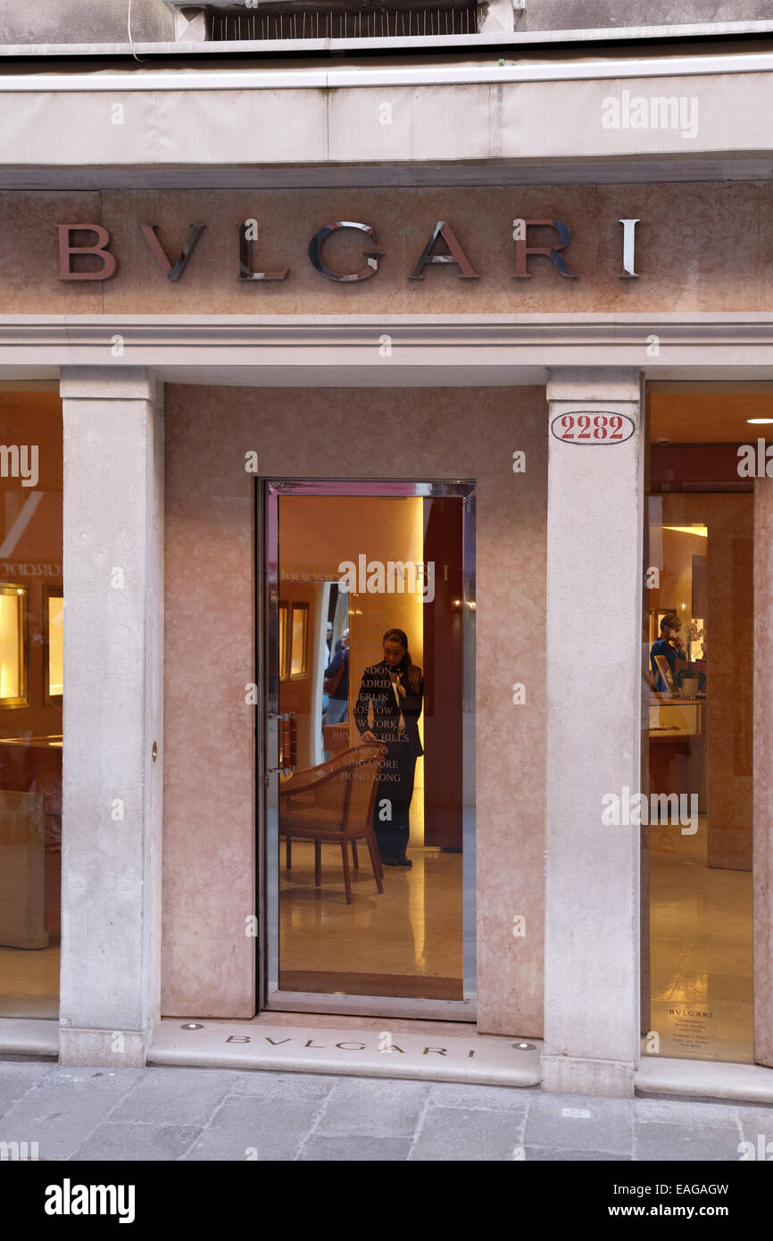 La boutique Bulgari à Venise, Italie 
