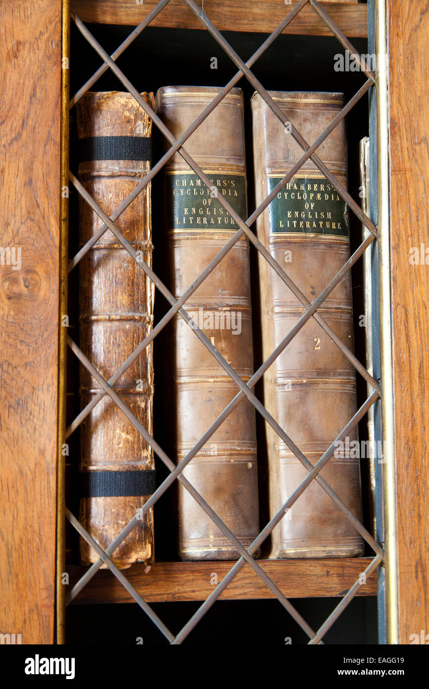 Vieux livres dans une ancienne mallette de livres Banque D'Images